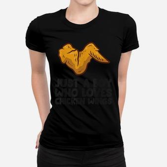 Cute Chicken Wing Just A Boy Who Loves Chicken Wings Women T-shirt | Crazezy