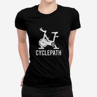 Cyclepath Love Spin Funny Workout Pun Gym Spinning Class Women T-shirt | Crazezy