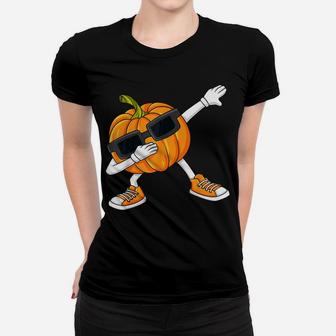 Dabbing Pumpkin Thanksgiving Day Boys Girls Kids Gift Women T-shirt | Crazezy
