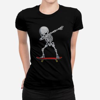 Dabbing Skate Skeleton Skateboard Clothes, Skater Boys Mens T Shirt Women T-shirt | Crazezy UK