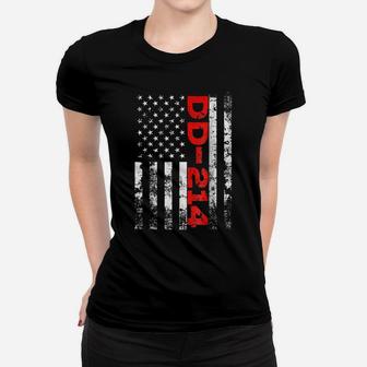 Dd-214 Us Alumni Usa American Flag Vintage Women T-shirt | Crazezy