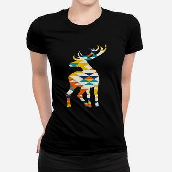 Deer Silhouette Native American Earth Zodiac Indigenous Women T-shirt | Crazezy