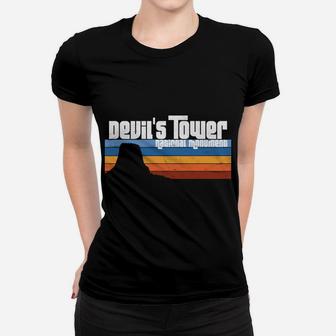 Devil's Tower National Monument Wyoming Retro WY Vacation Women T-shirt | Crazezy CA
