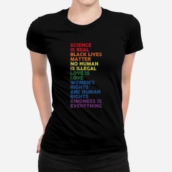 Distressed Science Is Real Black Lives Matter LGBT Pride Women T-shirt | Crazezy DE