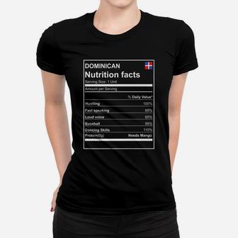 Dominican Nutrition Facts PREMIUM Tshirt Dominican Republic Women T-shirt | Crazezy DE