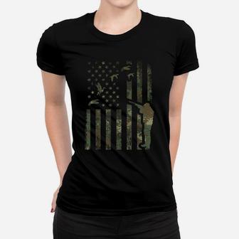 Duck Hunting Camo Men Camouflage Hunter Gift American Flag Women T-shirt | Crazezy AU