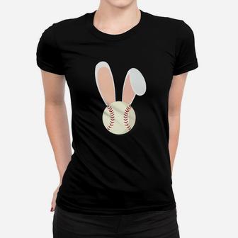 Easter Rabbit Bunny Ears Baseball Sports Holiday Cartoon Premium Women T-shirt | Crazezy