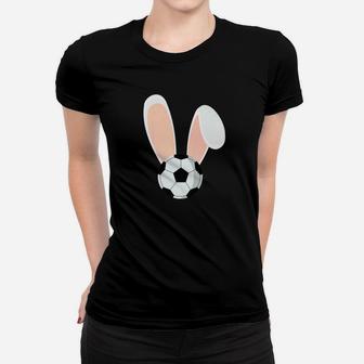 Easter Rabbit Bunny Ears Soccer Sports Holiday Premium Women T-shirt | Crazezy