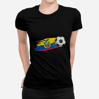 Ecuador Soccer Ball Ecuador Flag Jersey Ecuador Football Women T-shirt | Crazezy AU