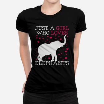 Elephants Elephant Tshirt Just A Girl Who Loves Tee Women T-shirt | Crazezy