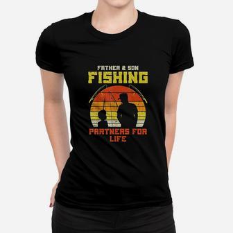 Father Son Fishing Partners For Life Retro Matching Dad Women T-shirt | Crazezy