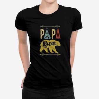 Fathers Day Gift For Camper Camping Lover Vintage Papa Bear Premium Women T-shirt | Crazezy DE