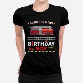 Fire Truck Birthday Boy Future Firefighter B-Day Party Gift Women T-shirt | Crazezy CA