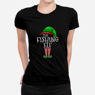 Fishing Elf Family Matching Group Christmas Gift Dad Pops Women T-shirt | Crazezy CA