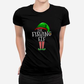 Fishing Elf Family Matching Group Christmas Gift Dad Women T-shirt | Crazezy UK