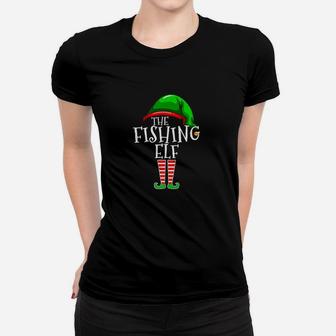 Fishing Elf Family Matching Group Christmas Gift Women T-shirt | Crazezy