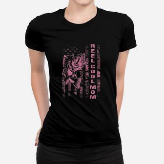 Fishing Mom Pink Camouflage Usa Flag Mothers Day Women T-shirt | Crazezy UK