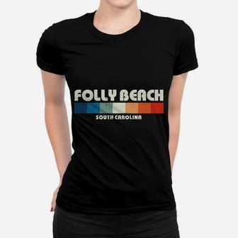 Folly Beach South Carolina Vintage 70S Women T-shirt | Crazezy DE