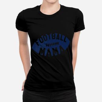 Football Mama Blue Helmet Retro Mom Gift Women T-shirt | Crazezy