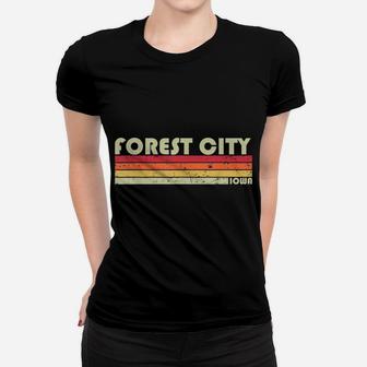 FOREST CITY IA IOWA Funny City Home Roots Gift Retro 70S 80S Women T-shirt | Crazezy