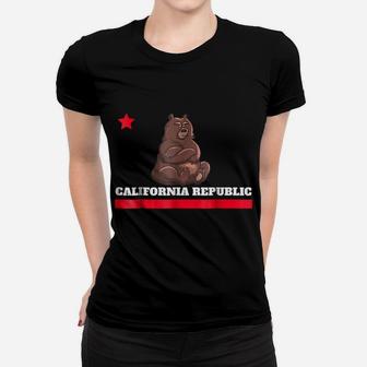 Funny California Republic State Flag Novelty Gift T Shirt Women T-shirt | Crazezy