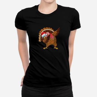 Funny Dabbing Turkey Thanksgiving Dab Dance Women T-shirt | Crazezy