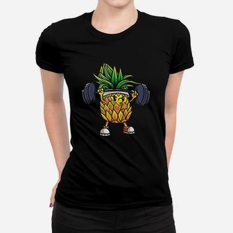 Funny Pineapple Powerlifting Weightlifting Gym Women T-shirt | Crazezy CA