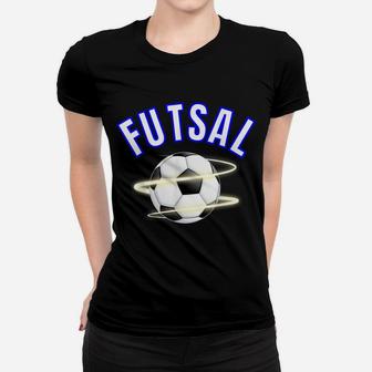 Futsal 2019 Soccer With Futsal Ball Blue And White Graphic Women T-shirt | Crazezy DE
