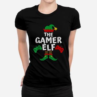 Gamer Elf Family Matching Shirts Christmas Gifts Video Game Women T-shirt | Crazezy