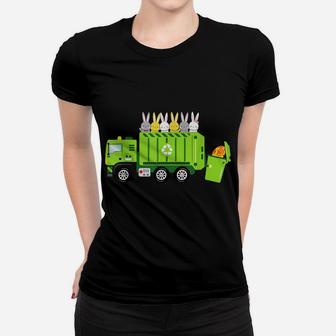 Garbage Truck Easter Day Bunny Eggs Easter Gift Kids Women T-shirt | Crazezy UK