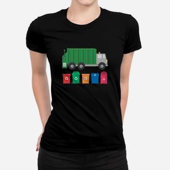 Garbage Truck Long Sleeve Shirt - Trash Car With Dumpsters Women T-shirt | Crazezy