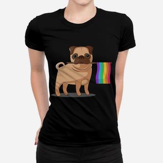 Gay Pride Flag Pug Hoodie - Dog Lgbt Pride Hoody Sweatshirt Women T-shirt | Crazezy UK