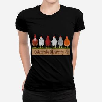 Gift For Chicken Lovers Farm Pet Celebrate Diversity Chicken Zip Hoodie Women T-shirt | Crazezy CA