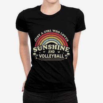 Girl Who Loves Sunshine And Volleyball Women T-shirt | Crazezy