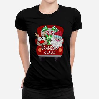 Grandma Claus Santa Car Christmas Funny Family Matching Sweatshirt Women T-shirt | Crazezy