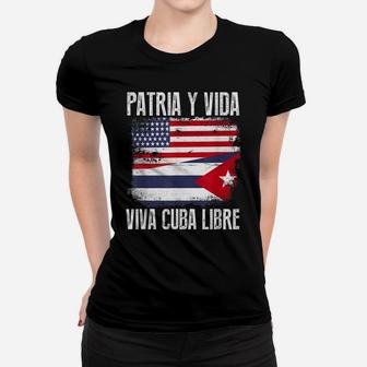 Half American Cuban Flag Vintage Cuba Men Women Women T-shirt | Crazezy CA