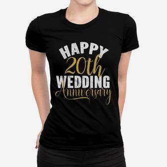 Happy 20Th Wedding Anniversary Matching Gift For Couples Women T-shirt | Crazezy