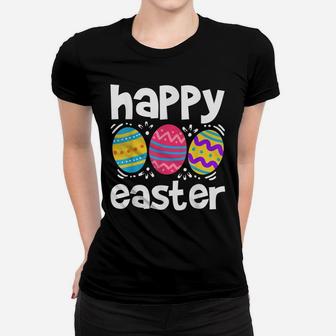 Happy Easter Eggs Tshirt Egg Hunting Gift Tee Women T-shirt | Crazezy