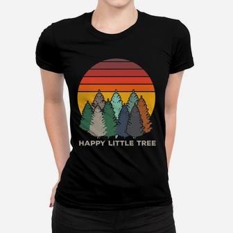 Happy Little Tree Bob Style Vintage Forests Earth Day Gifts Women T-shirt | Crazezy DE