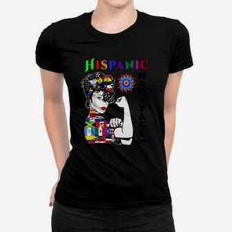 Hispanic Heritage Month Shirt Woman Latino Countries Flag Women T-shirt | Crazezy AU