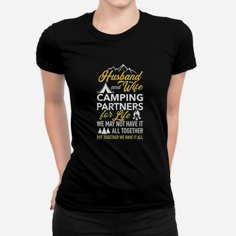 Husband And Wife Camping Partners For Life Women T-shirt | Crazezy
