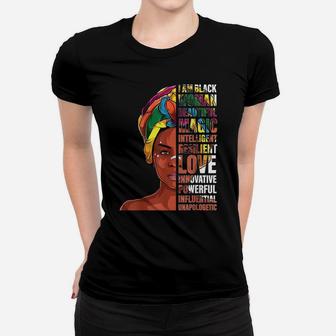 I Am Black Woman Afro African Woman - Black History Month Women T-shirt | Crazezy
