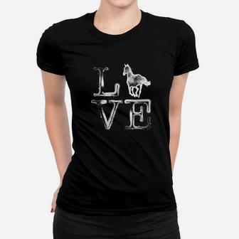 I Love Horse Horses Riding Racing Equestrian Gifts Women T-shirt | Crazezy