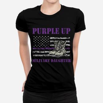 I Purple Up Military Kids Military Child Month Army Daughter Women T-shirt | Crazezy