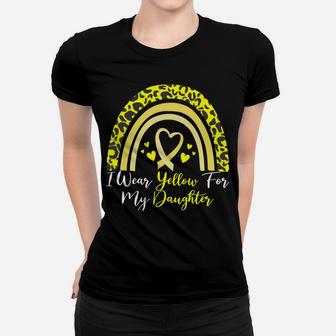 I Wear Yellow For My Daughter Spina Bifida Awareness Month Sweatshirt Women T-shirt | Crazezy