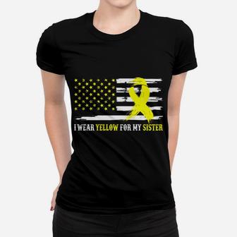 I Wear Yellow For My Sister Spina Bifida Awareness Month Women T-shirt | Crazezy