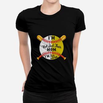 Im Their Number 1 Fan Softball Baseball Mom Women T-shirt | Crazezy