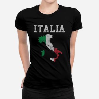 Italia Italy Flag Map Italian Italiano Family Gift Women T-shirt | Crazezy