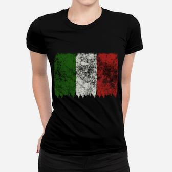 Italia Sweatshirt - Vintage Distressed Italian Flag Women T-shirt | Crazezy