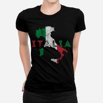 Italian Map And Flag Souvenir - Distressed Italy Sweatshirt Women T-shirt | Crazezy CA